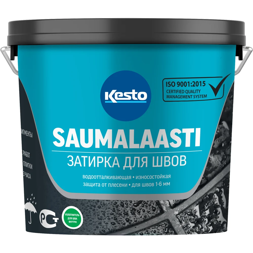 Затирка Kesto Saumalaasti 41, 3 кг, средне-серый 80975