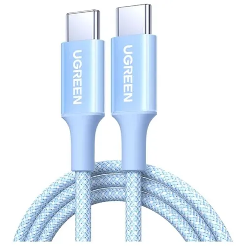 Кабель UGREEN USB Type-C (m) - USB Type-C (m), 1м, 3A, голубой [35334]