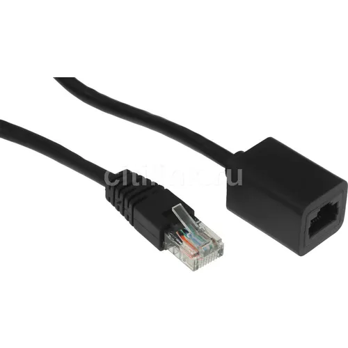 Патч-корд Buro BU-C5EXTND-1M-B UTP, кат.5E, 1м, одножильный, черный