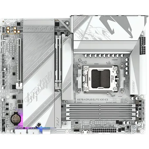 Материнская плата Gigabyte X870 AORUS ELITE X3D ICE, Socket AM5, AMD X870, ATX, Ret