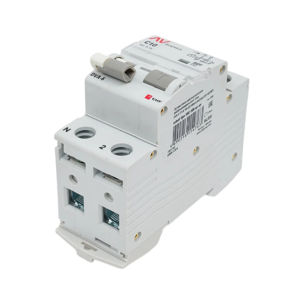 Дифференциальный автомат EKF DVA-6 AVERES rcbo6-1pn-10C-100-ac-av