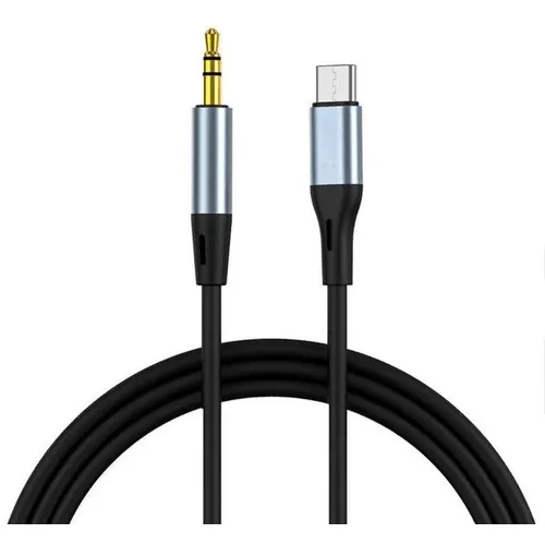 Кабель-переходник аудио PREMIER PCH-261, USB Type-C (m) - Jack 3.5 (m), 1.8м, GOLD, черный