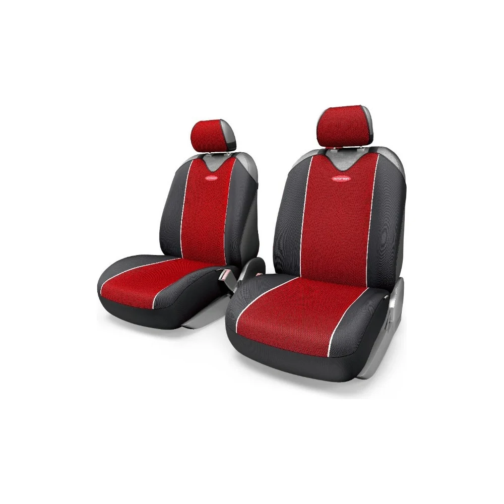 Чехол AUTOPROFI CARBON PLUS CRB-402Pf BK/RD