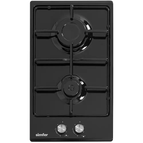 Газовая варочная панель Simfer H30V20B420, 2 конфорки, эмалированная сталь, черный