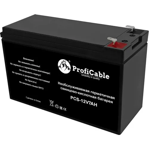 Аккумуляторная батарея PROFICABLE PCS-12V7AH для ИБП, 12В, 7Ач