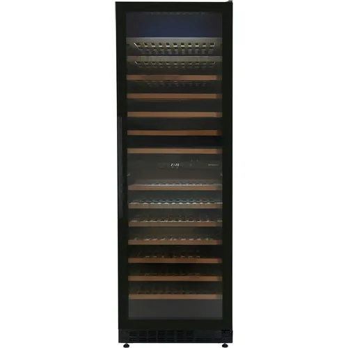 Винный шкаф Hyundai HBWC 1765 DC, вместимость: 171 бутылок, 415л, 177см, черный