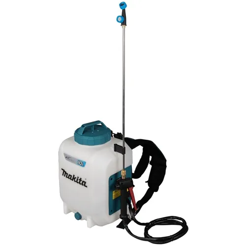 Опрыскиватель Makita DUS108Z, аккумуляторный, ранцевый, 10л, белый/бирюзовый