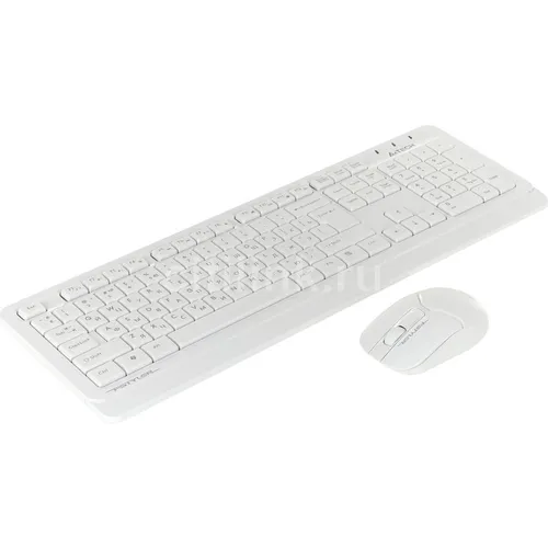 Комплект (клавиатура+мышь) A4TECH Fstyler FG1012, USB, беспроводной, белый [fg1012 white]