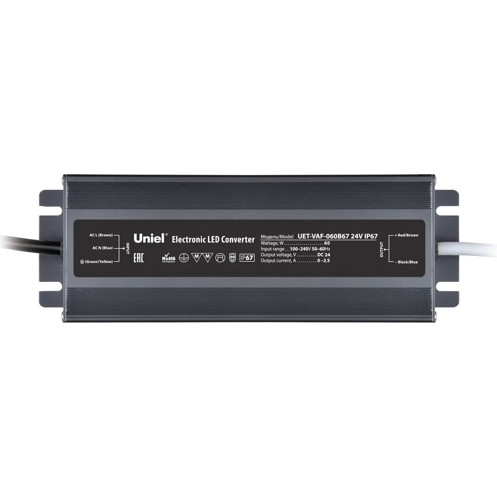 Ультратонкий блок питания Uniel UET-VAF-060B67 UL-00009366