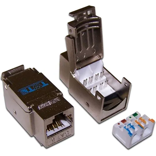 Модуль Lanmaster (TWT-OK45STP/6-WH) информ. Keystone RJ45 кат.6 STP бел.