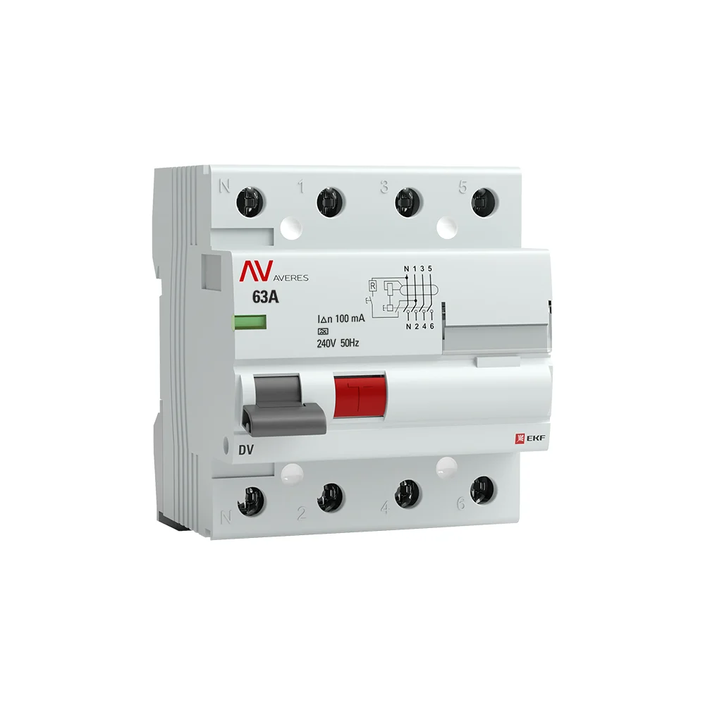 Устройство защитного отключения EKF DV AVERES rccb-4-63-100-a-av