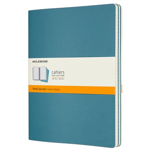 Блокнот Moleskine Cahier Journal, 120стр, без разлиновки, голубой [ch023b44]