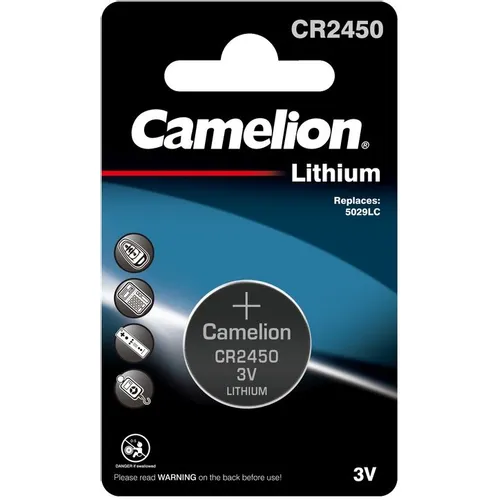 CR2450 Батарейка CAMELION Lithium CR2450-BP1, 1 шт.