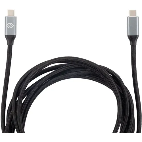Кабель Digma USB Type-C (m) - USB Type-C (m), 3м, черный [d-type-c-usb3.2-100w-4k-3m]