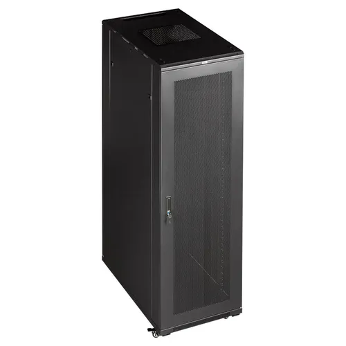 Шкаф коммутационный LanMaster TWT-CBB-18U-6X10-G1 напольный, стеклянная передняя дверь, 18U, 600x988x1000 мм