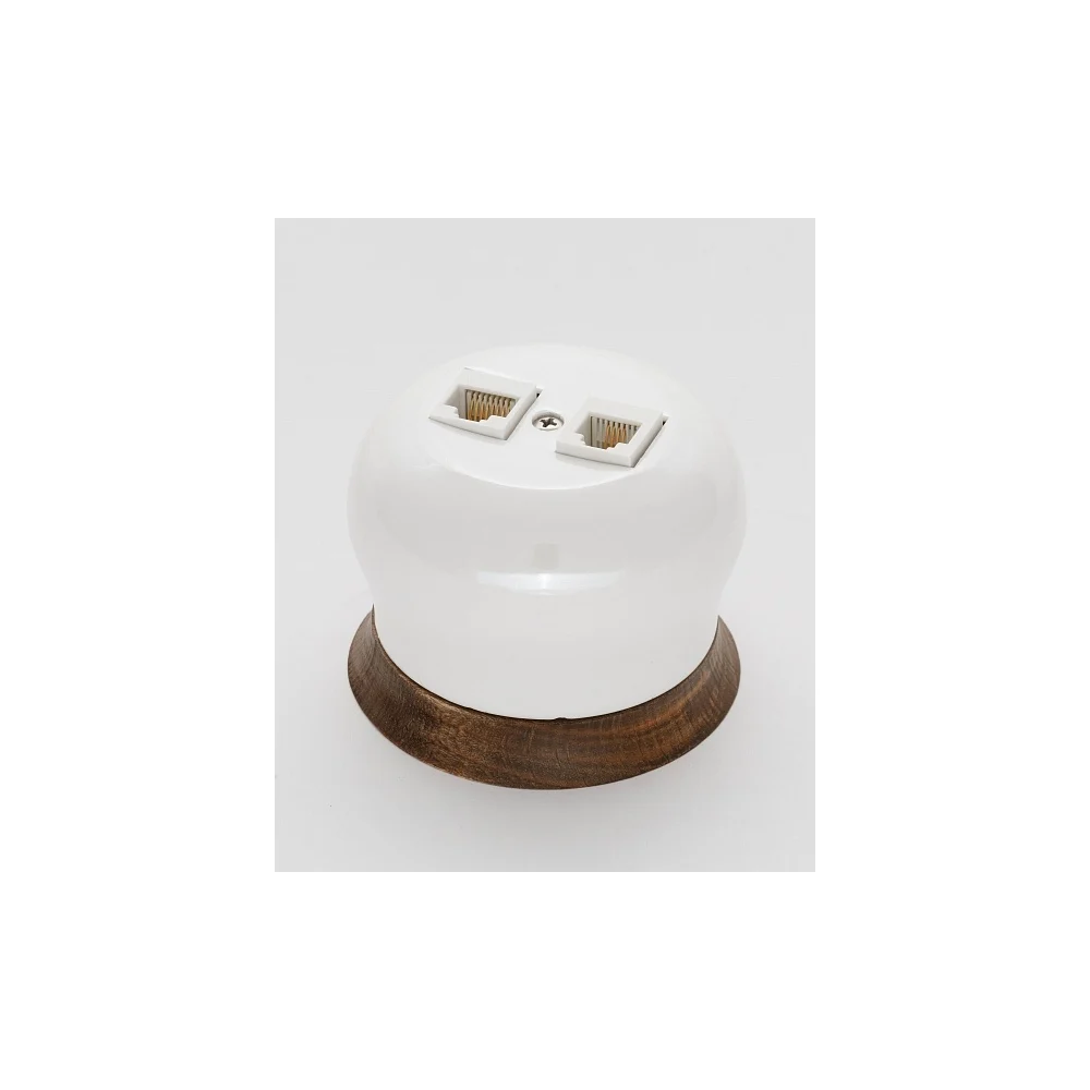 Информационная двойная розетка Bironi B2-302-010/18
