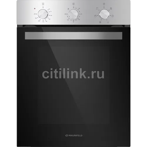 Духовой шкаф электрический MAUNFELD EOEC516S, 51л, дверца с 2 стеклами, нержавеющая сталь/черный
