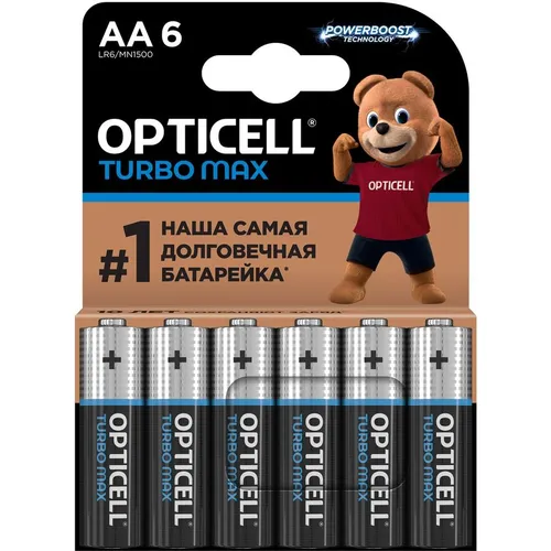AA Батарейка OPTICELL Turbo MAX LR6, 6 шт.