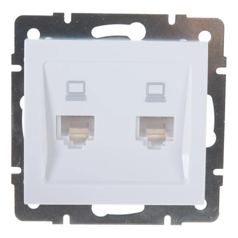 Двойная компьютерная розетка Lezard RAIN 703-0288-141