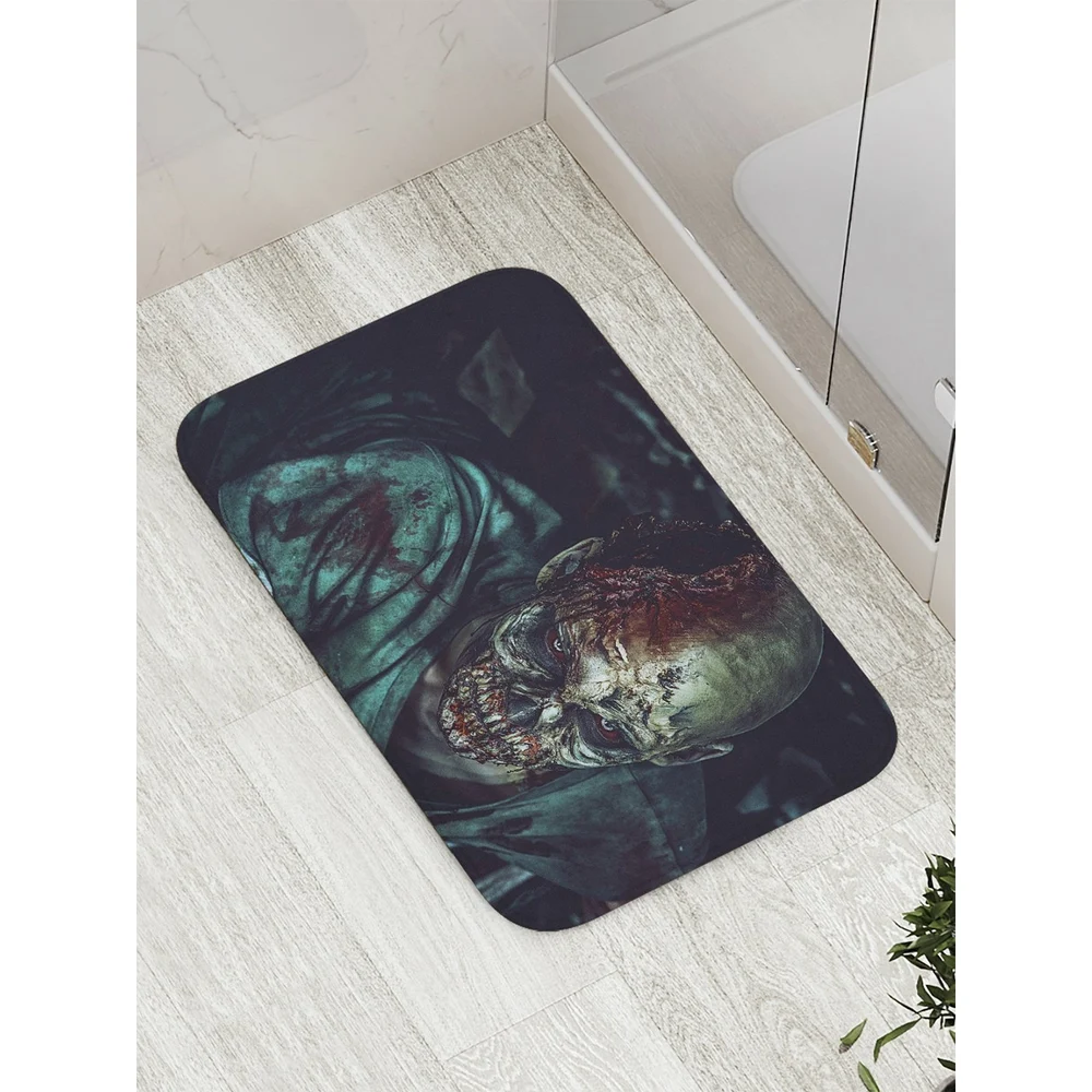 Противоскользящий коврик для ванной, сауны, бассейна JOYARTY Оживший мертвец bath_36418