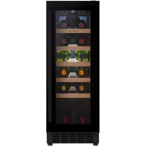 Винный шкаф однокамерный LEX LWD3020BL вместимость: 20 бутылок, черный