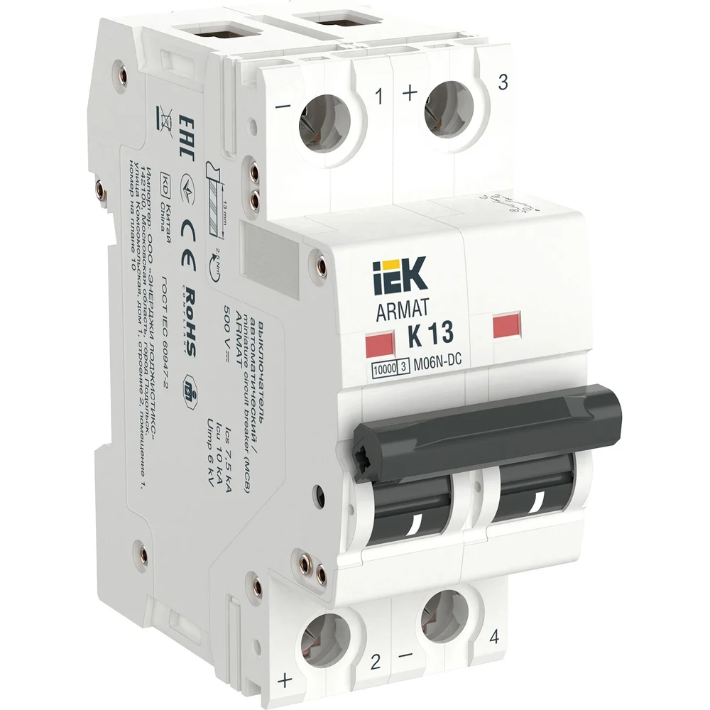 Автоматический выключатель IEK armat m06n-dc AR-M06N-2-K013DC