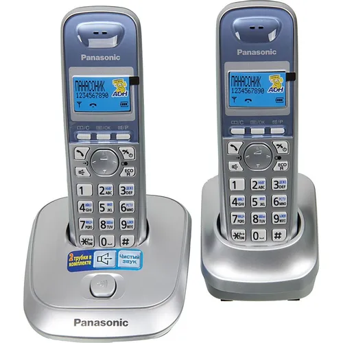 Радиотелефон Panasonic KX-TG2512RUS, серебристый
