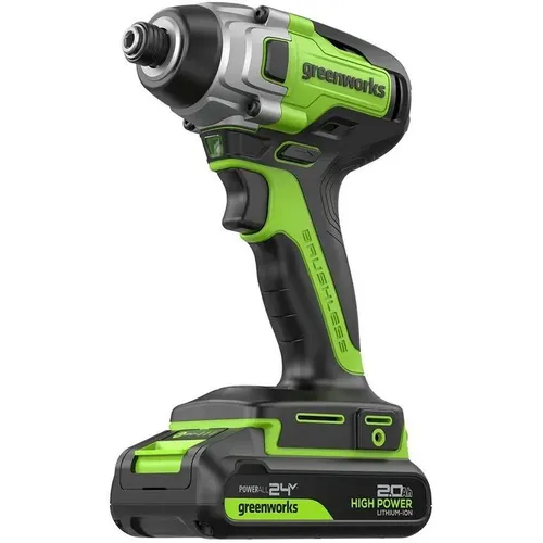 Ударный винтоверт GREENWORKS GD24ID3, 2Ач, с одним аккумулятором [3802807cua]