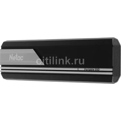 1ТБ Внешний диск SSD NETAC ZX10 NT01ZX10-001T-32BK, USB-C, запись - 1050МБ/с, чтение - 1050МБ/с, черный