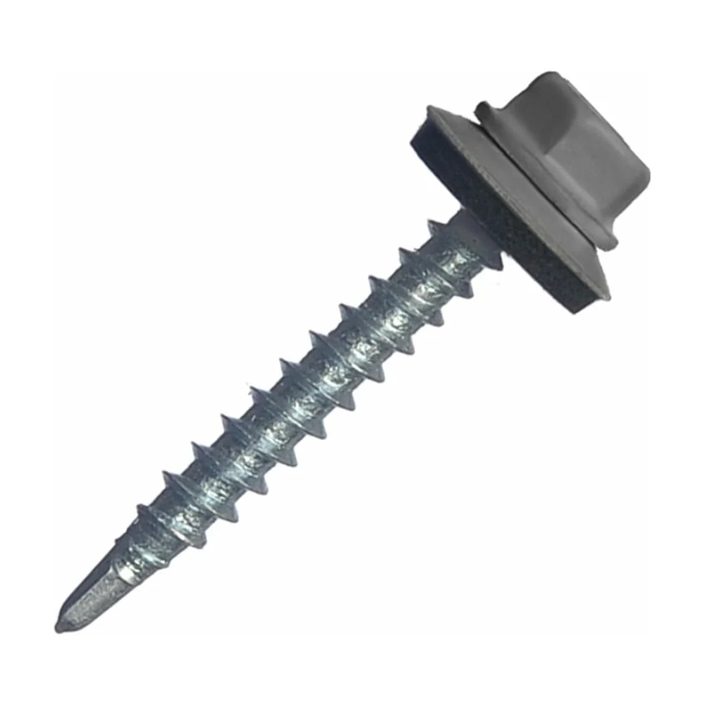 Кровельный оцинкованный саморез STARFIX 4,8x35 мм, RAL 7024, 200 шт. SMC2-44598-200
