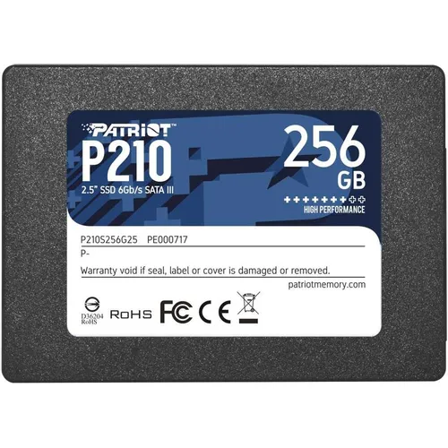 SSD накопитель Patriot P210 P210S256G25 256ГБ, 2.5", SATA III, SATA