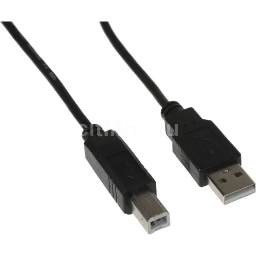 Кабель KINGPRICE KP-AmBm-v2-3m, USB A (m) (прямой) - USB B(m) (прямой), круглое, 3м, черный