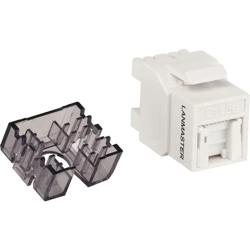 Модуль Lanmaster (LAN-OK45U5E/180R-WH) информ. Keystone RJ45 кат.5E бел.