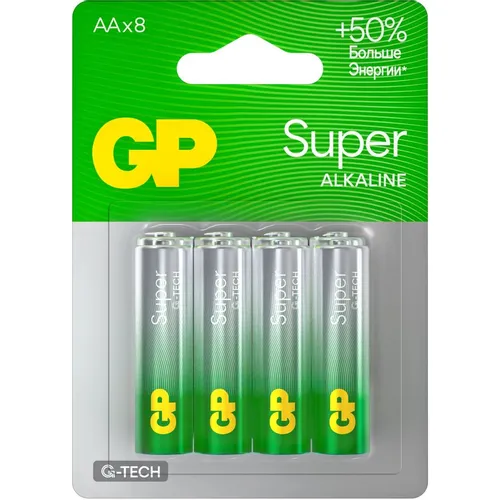 AA Батарейка GP Super Alkaline 15AA21-2CRSBC8, 8 шт.