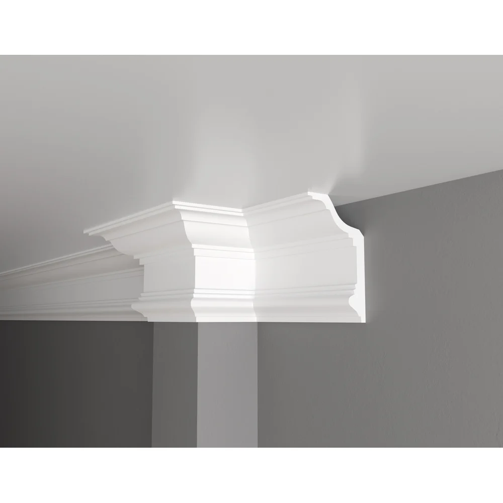 Ударопрочный влагостойкий потолочный карниз под покраску Decor-Dizayn DD513