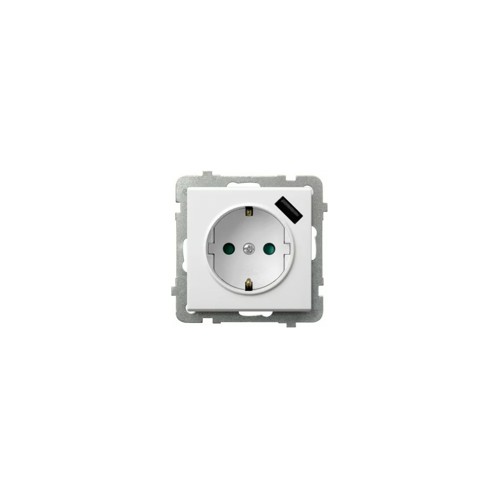 Розетка Ospel Sonata GP-1RSPUSB/m/00