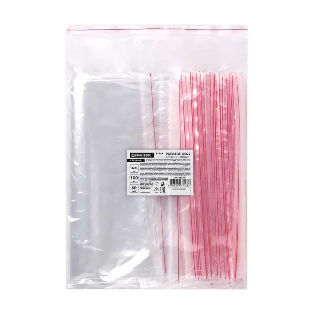 Пакеты BRAUBERG EXTRA ZIP LOCK 608173