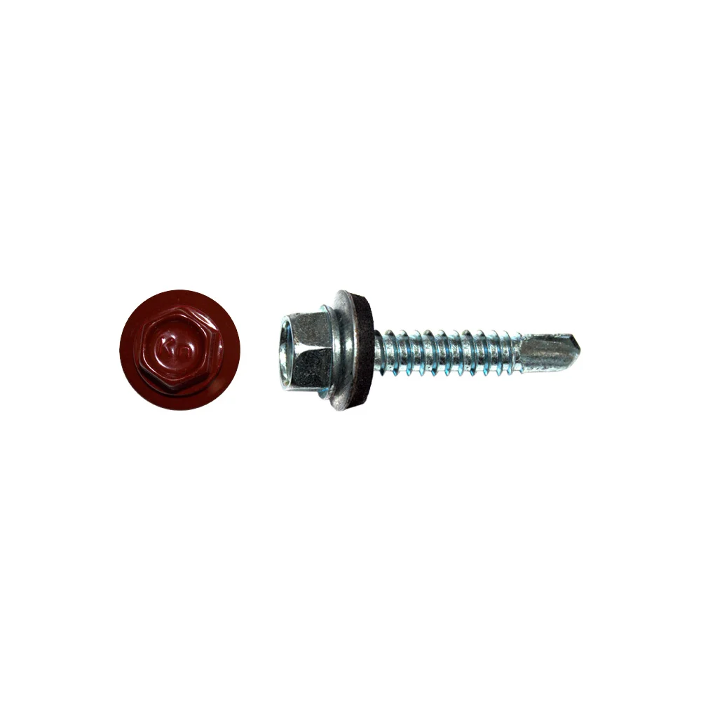 Кровельный саморез КРЕП-КОМП 4,8x35 RAL3011 красно-коричневый 3000 шт. ск353011к