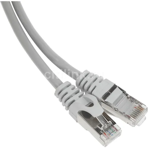 Патч-корд PREMIER PP22-10M литой (molded), FTP, кат.5E, 10м, 4 пары, 26AWG, алюминий омедненный, многожильный, серый