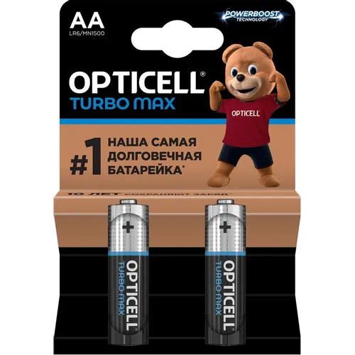 AA Батарейка OPTICELL Turbo MAX LR6, 2 шт.