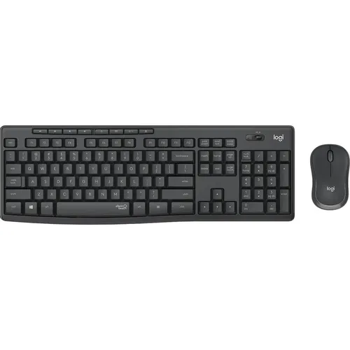 Комплект (клавиатура+мышь) Logitech MK295, USB, беспроводной, с гравировкой, черный [920-009813]