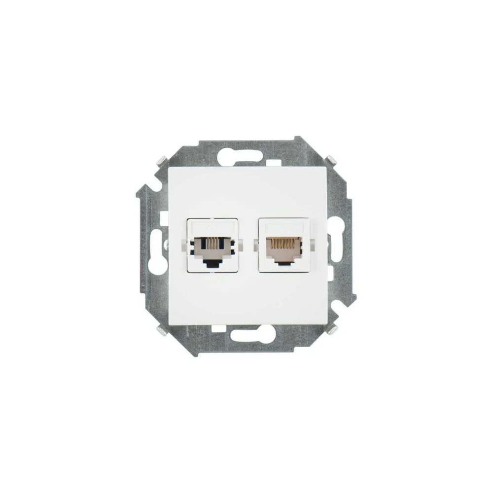 Телефонная и компьютерная розетка Simon 1591590-030