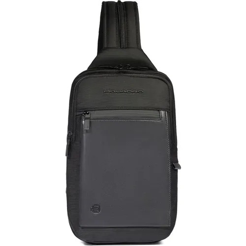 Рюкзак слинг Piquadro Orion CA6625S136/N черный ткань переработанная