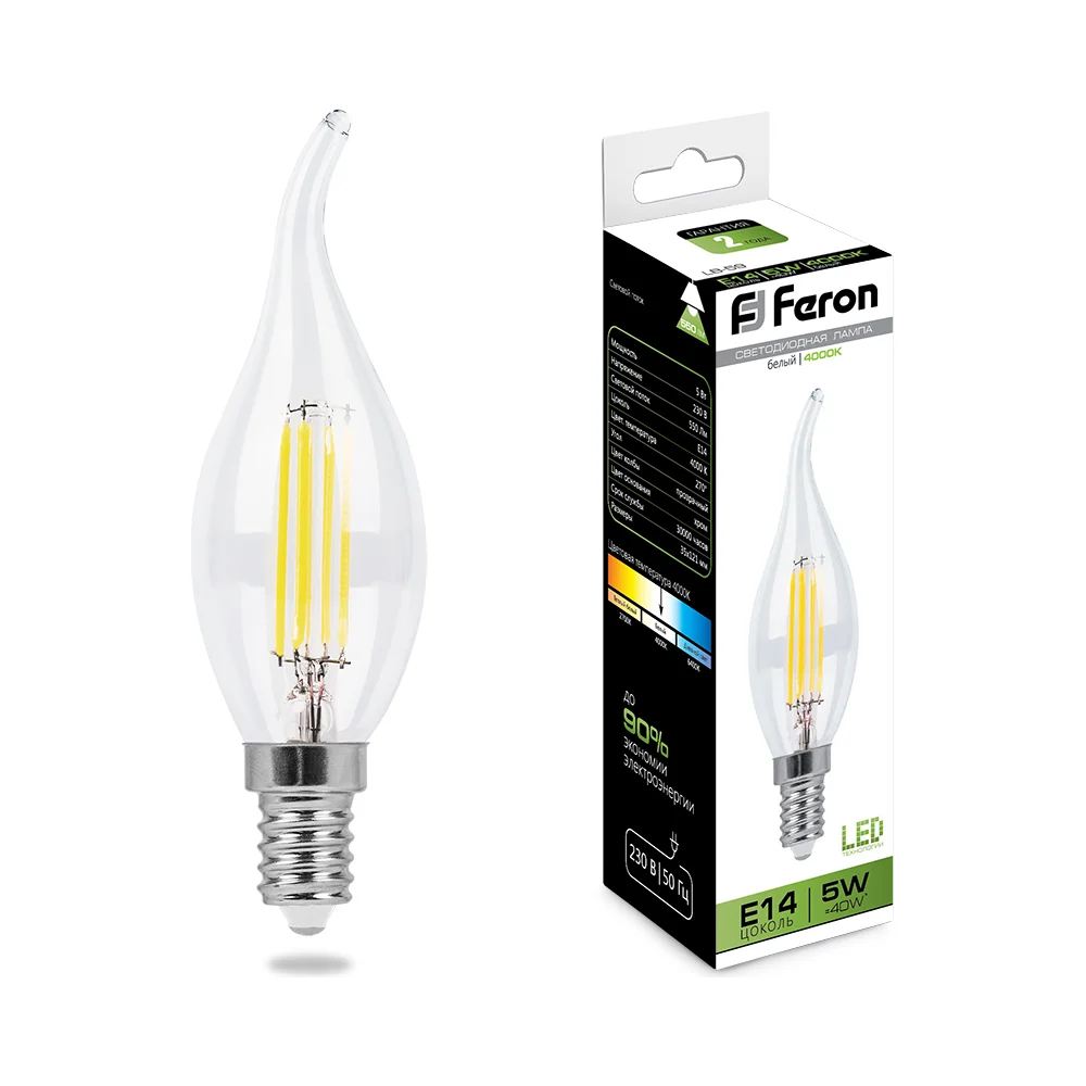 Светодиодная лампа FERON LB-59 5W 230V E14 4000K 25576