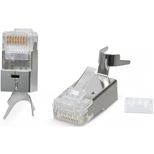 Коннектор CABEUS 8P8C-SH-C7(1.5)-TWP кат.6A RJ45 серебристый 100 шт./кор.