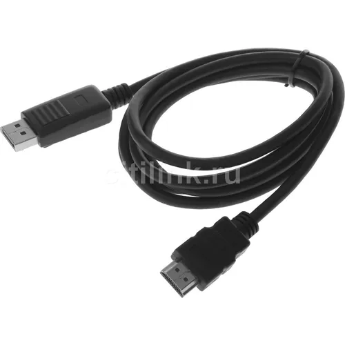 Кабель аудио-видео Buro DisplayPort (m) - HDMI (m), 1.8м, GOLD, черный [bhp ret hdmi_dpp18]