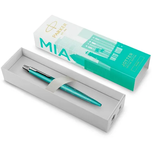 Ручка шариковая Parker Jotter Global Icons SE Miami K179 корп.бирюзовый чернила синий коробка подарочная [2221602]