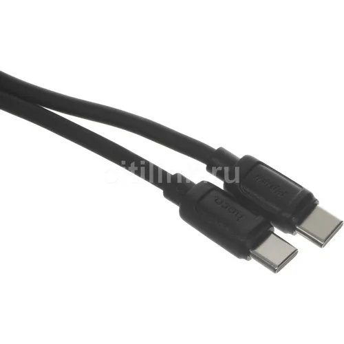 Кабель Hoco X115, USB Type-C (m) - USB Type-C (m), 1м, 3A, черный [51998]