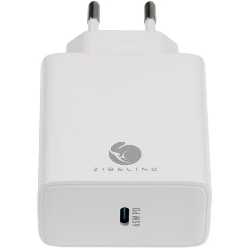 Сетевое зарядное устройство ZIBELINO MC-G-UC-2, USB-C, 65Вт, 3.25A, белый [zc-mc-g-uc-pd-65w-wht]
