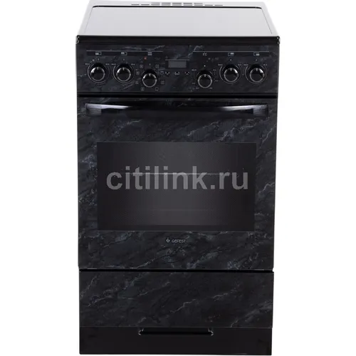 Электрическая плита GEFEST ЭП Н Д 5560-03 0053, стеклокерамика, без крышки, черный/мрамор [эп н д5560-03 0053]